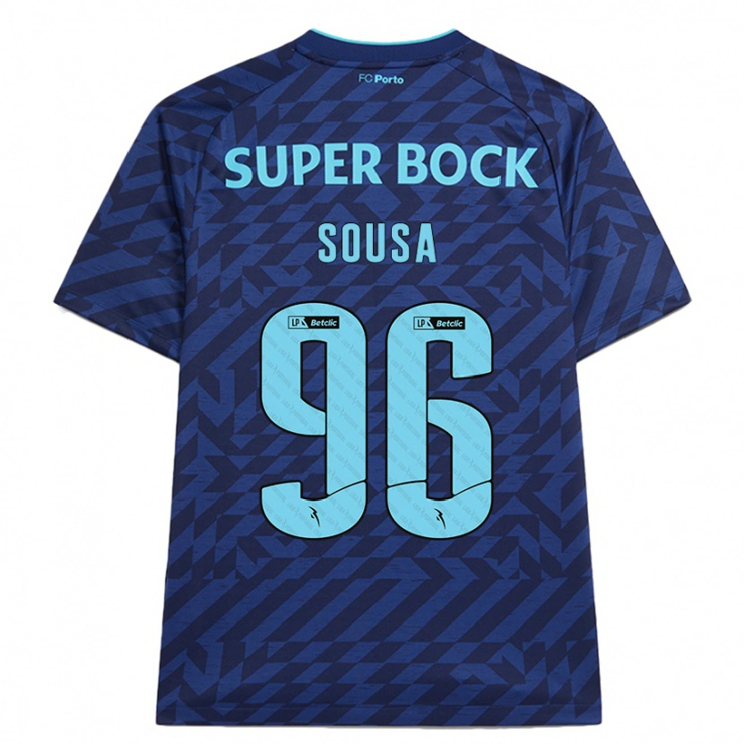 Danxen Kinderen Filipe Sousa #96 Marineblauw Thuisshirt Derde Tenue 2024/25 T-Shirt