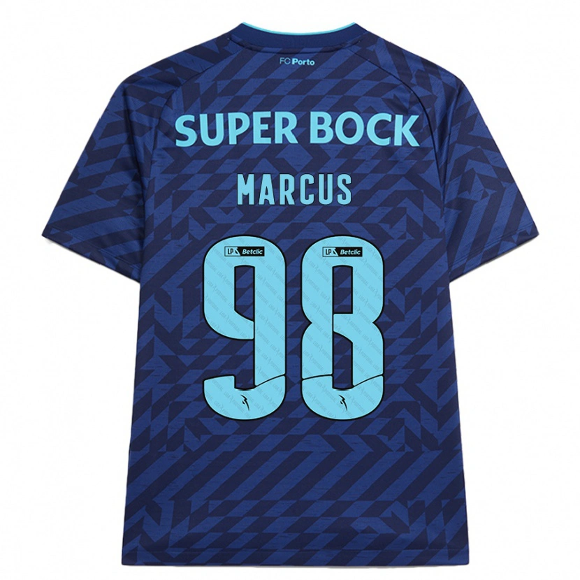 Danxen Kinderen Abraham Marcus #98 Marineblauw Thuisshirt Derde Tenue 2024/25 T-Shirt