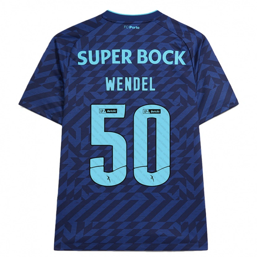 Danxen Kinderen Wendel #50 Marineblauw Thuisshirt Derde Tenue 2024/25 T-Shirt