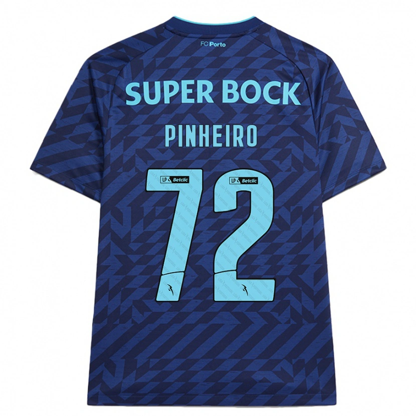 Danxen Kinderen Rodrigo Pinheiro #72 Marineblauw Thuisshirt Derde Tenue 2024/25 T-Shirt