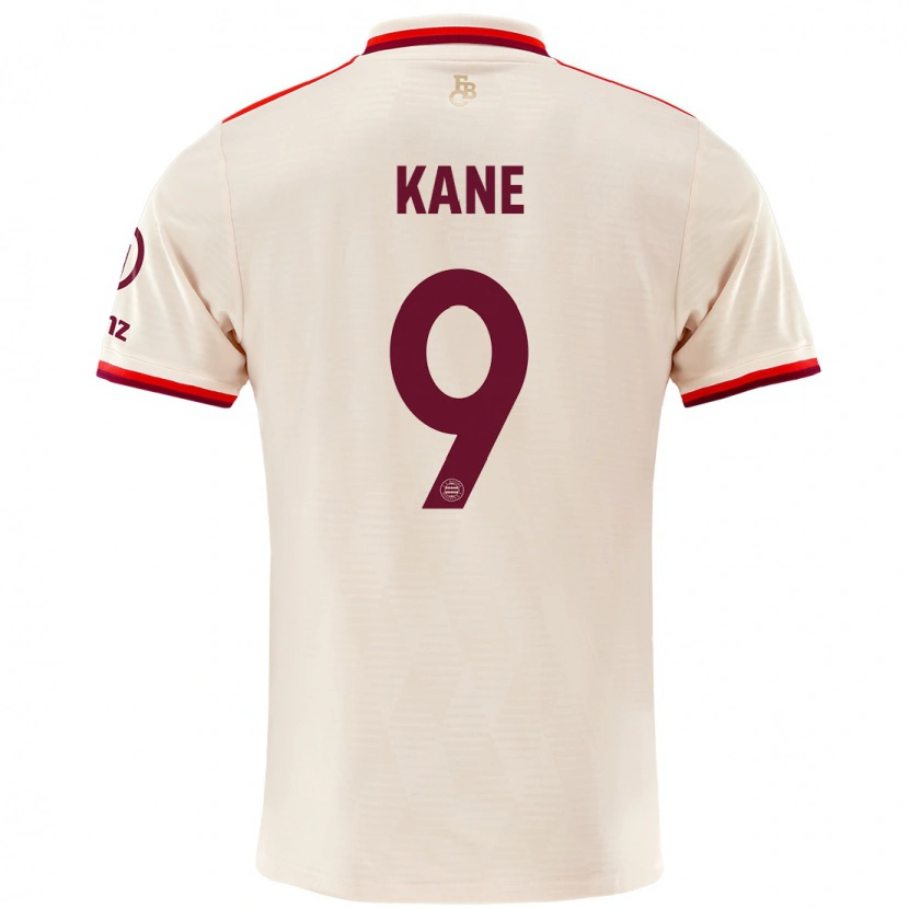 Danxen Kinderen Harry Kane #9 Linen Thuisshirt Derde Tenue 2024/25 T-Shirt