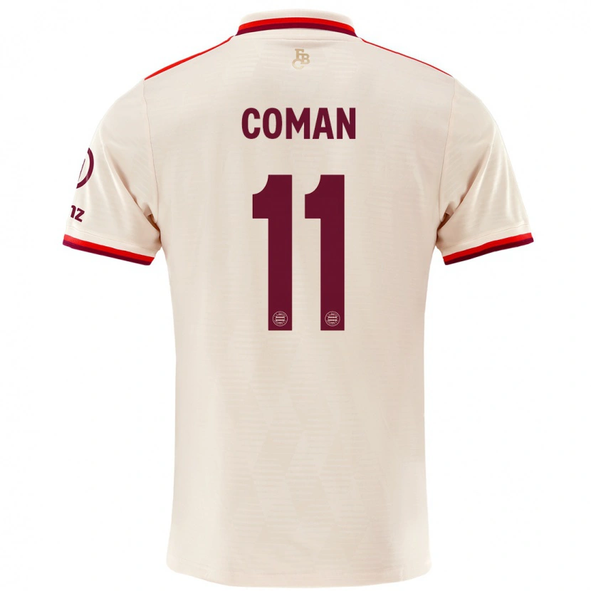 Danxen Kinderen Kingsley Coman #11 Linen Thuisshirt Derde Tenue 2024/25 T-Shirt