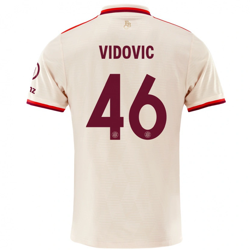 Danxen Kinderen Gabriel Vidovic #46 Linen Thuisshirt Derde Tenue 2024/25 T-Shirt