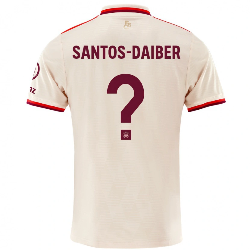 Danxen Kinderen David Santos-Daiber #0 Linen Thuisshirt Derde Tenue 2024/25 T-Shirt