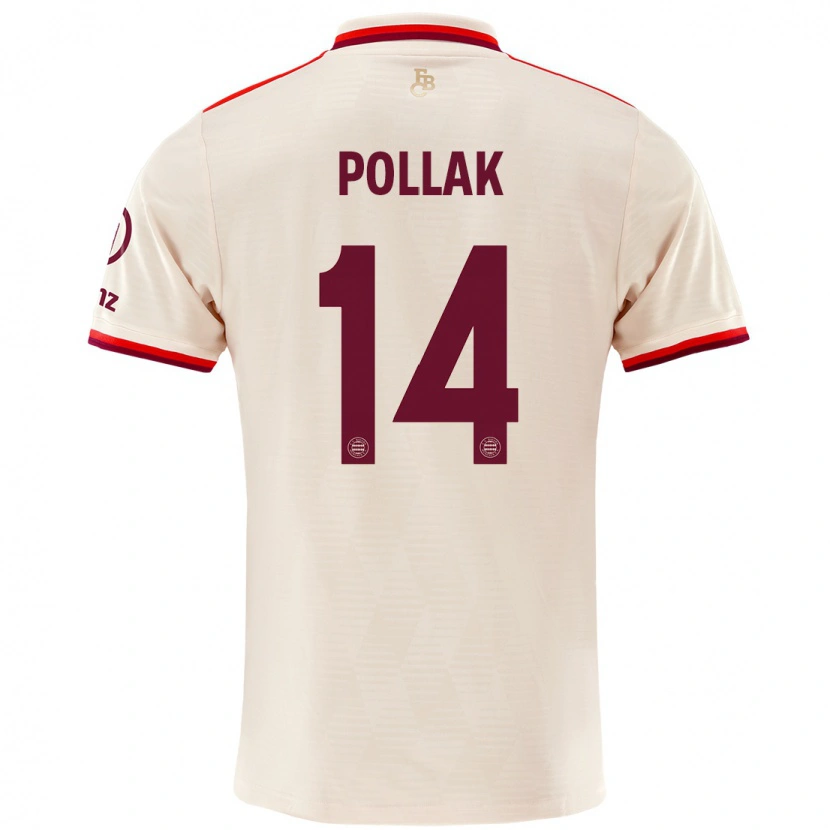 Danxen Kinderen Florian Pollak #14 Linen Thuisshirt Derde Tenue 2024/25 T-Shirt