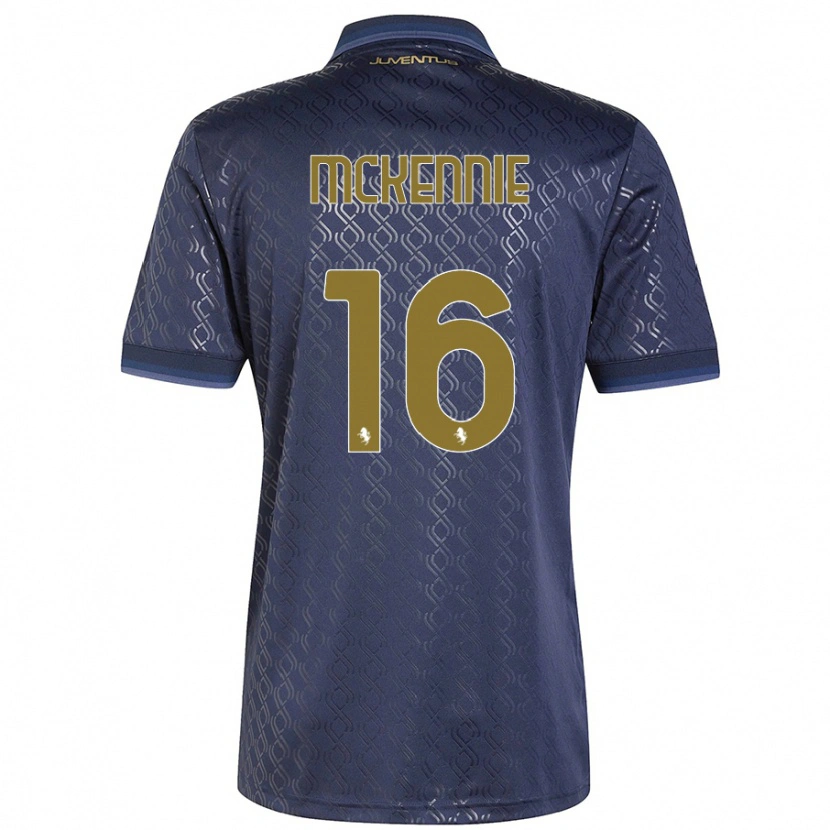 Danxen Kinderen Weston Mckennie #16 Marineblauw Thuisshirt Derde Tenue 2024/25 T-Shirt