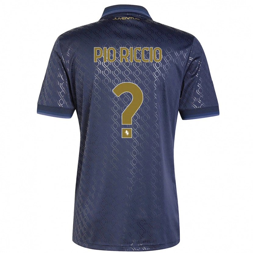 Danxen Kinderen Alessandro Pio Riccio #0 Marineblauw Thuisshirt Derde Tenue 2024/25 T-Shirt