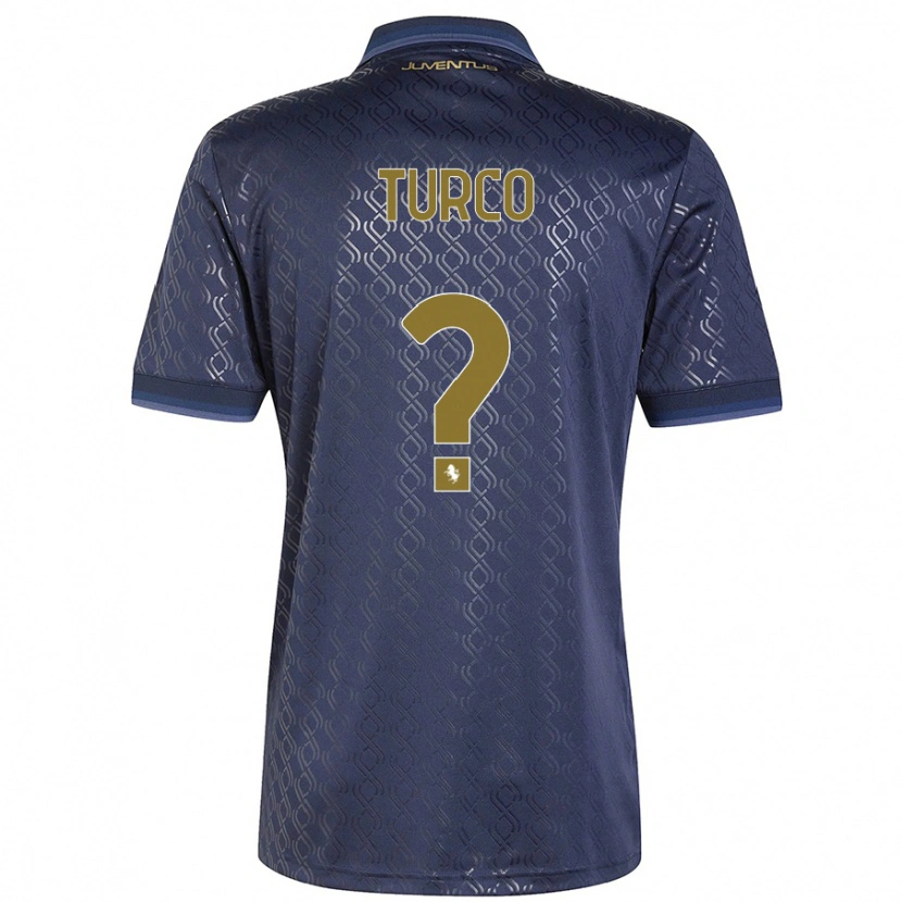 Danxen Kinderen Stefano Turco #0 Marineblauw Thuisshirt Derde Tenue 2024/25 T-Shirt