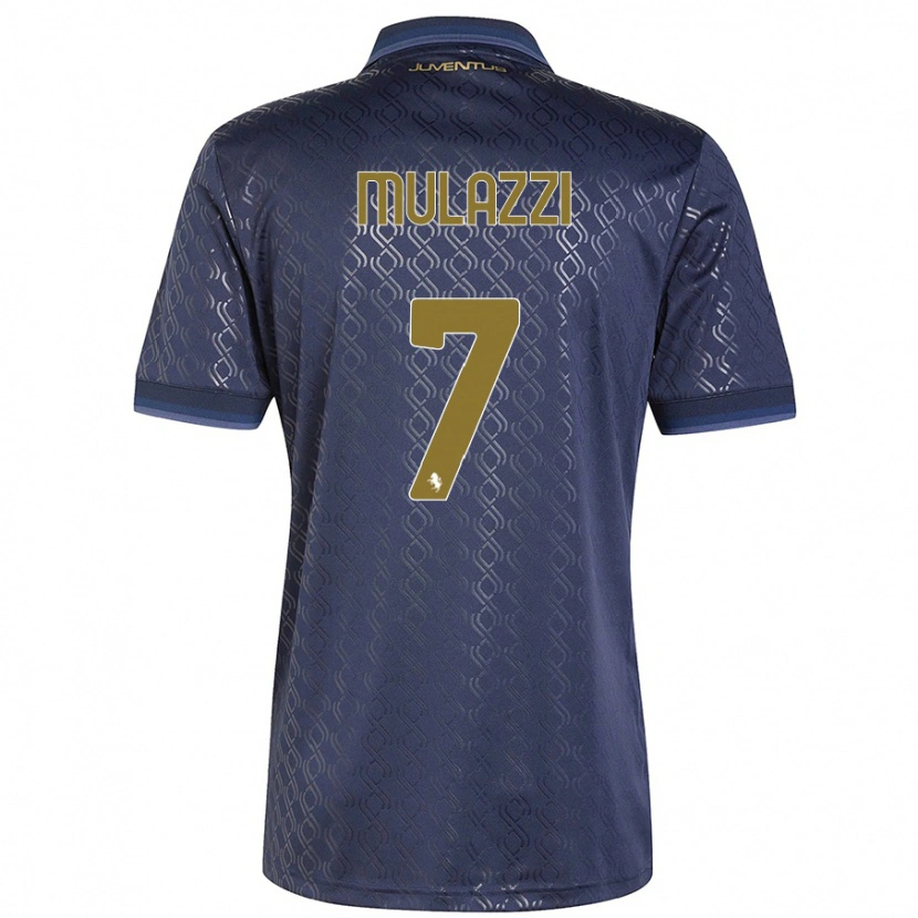 Danxen Kinderen Gabriele Mulazzi #7 Marineblauw Thuisshirt Derde Tenue 2024/25 T-Shirt