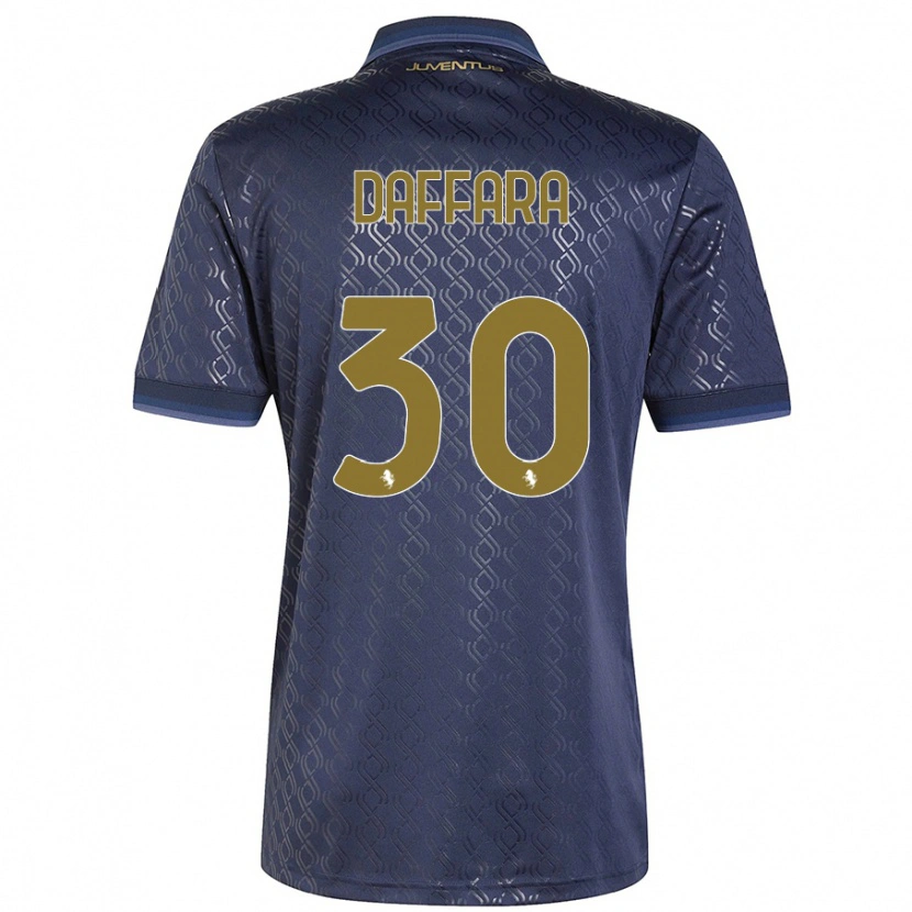 Danxen Kinderen Giovanni Daffara #30 Marineblauw Thuisshirt Derde Tenue 2024/25 T-Shirt