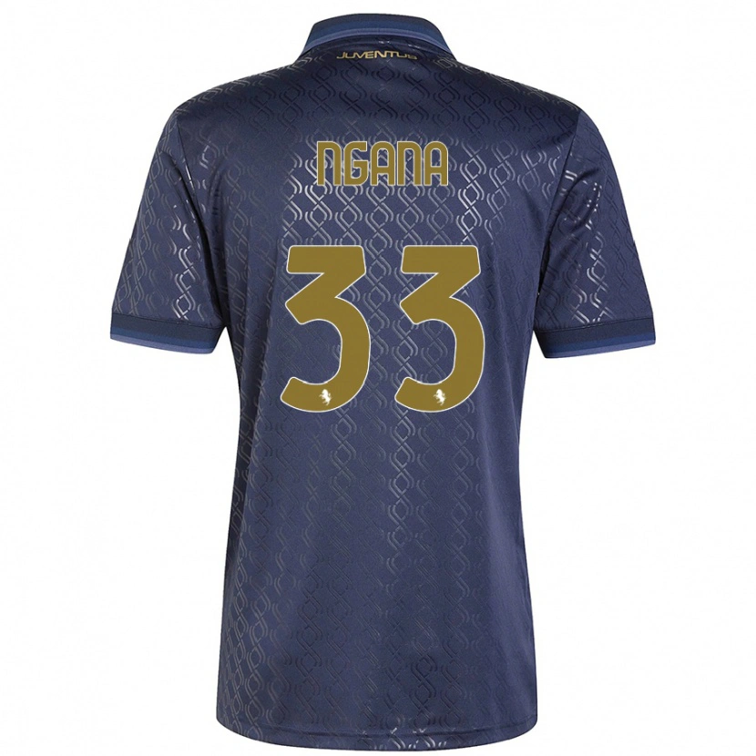 Danxen Kinderen Valdes Ngana #33 Marineblauw Thuisshirt Derde Tenue 2024/25 T-Shirt