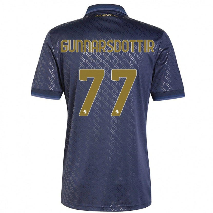 Danxen Kinderen Sara Björk Gunnarsdóttir #77 Marineblauw Thuisshirt Derde Tenue 2024/25 T-Shirt