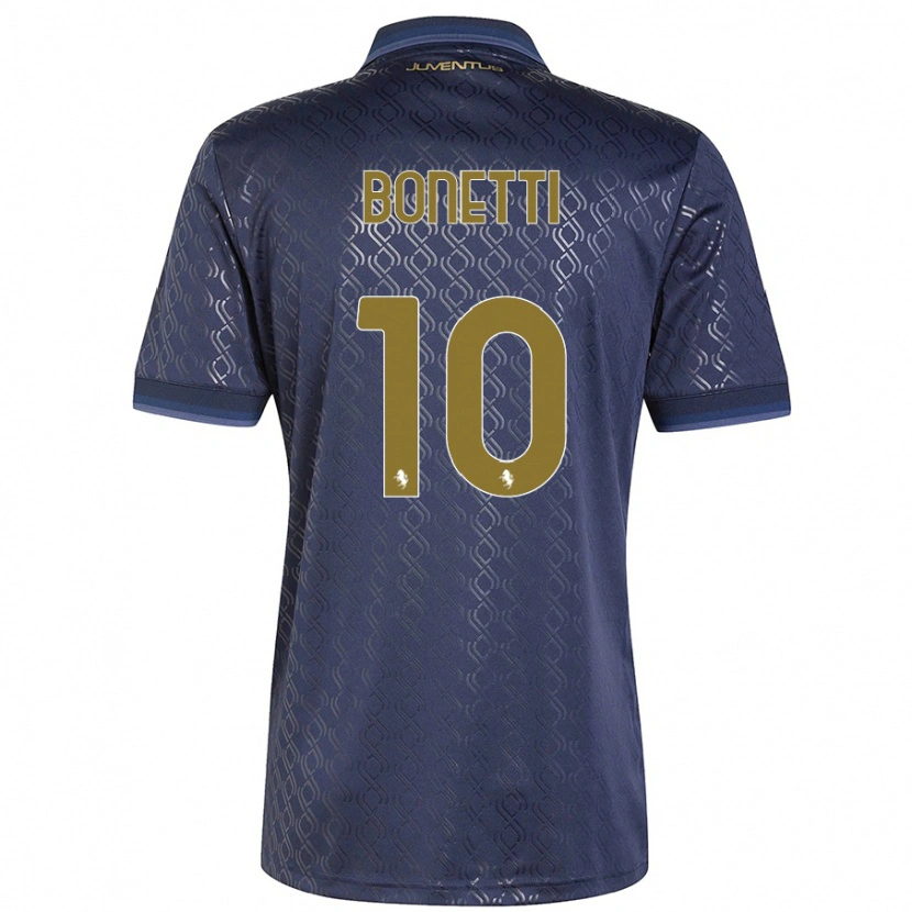 Danxen Kinderen Andrea Bonetti #10 Marineblauw Thuisshirt Derde Tenue 2024/25 T-Shirt