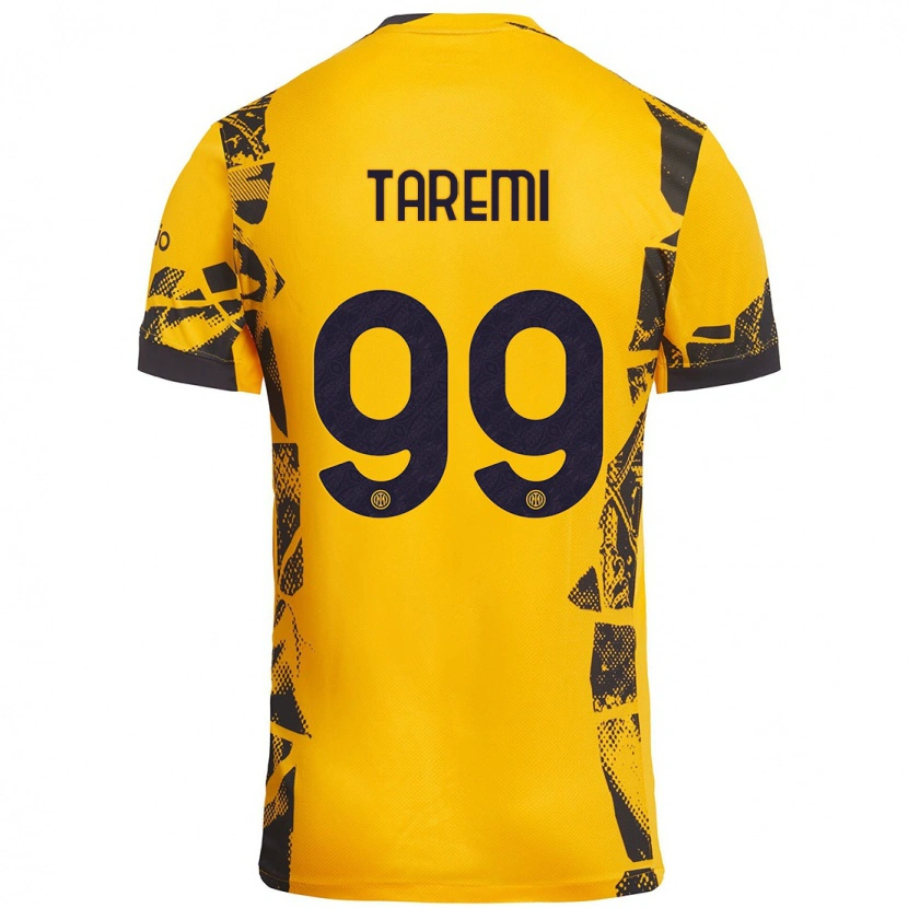 Danxen Kinderen Mehdi Taremi #99 Goud Zwart Thuisshirt Derde Tenue 2024/25 T-Shirt