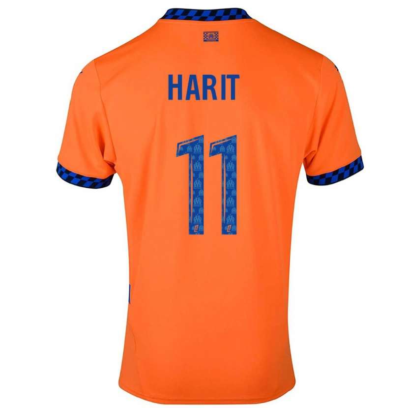 Danxen Kinderen Amine Harit #11 Oranje Donkerblauw Thuisshirt Derde Tenue 2024/25 T-Shirt