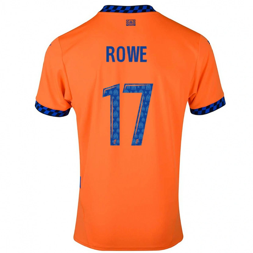 Danxen Kinderen Jonathan Rowe #17 Oranje Donkerblauw Thuisshirt Derde Tenue 2024/25 T-Shirt