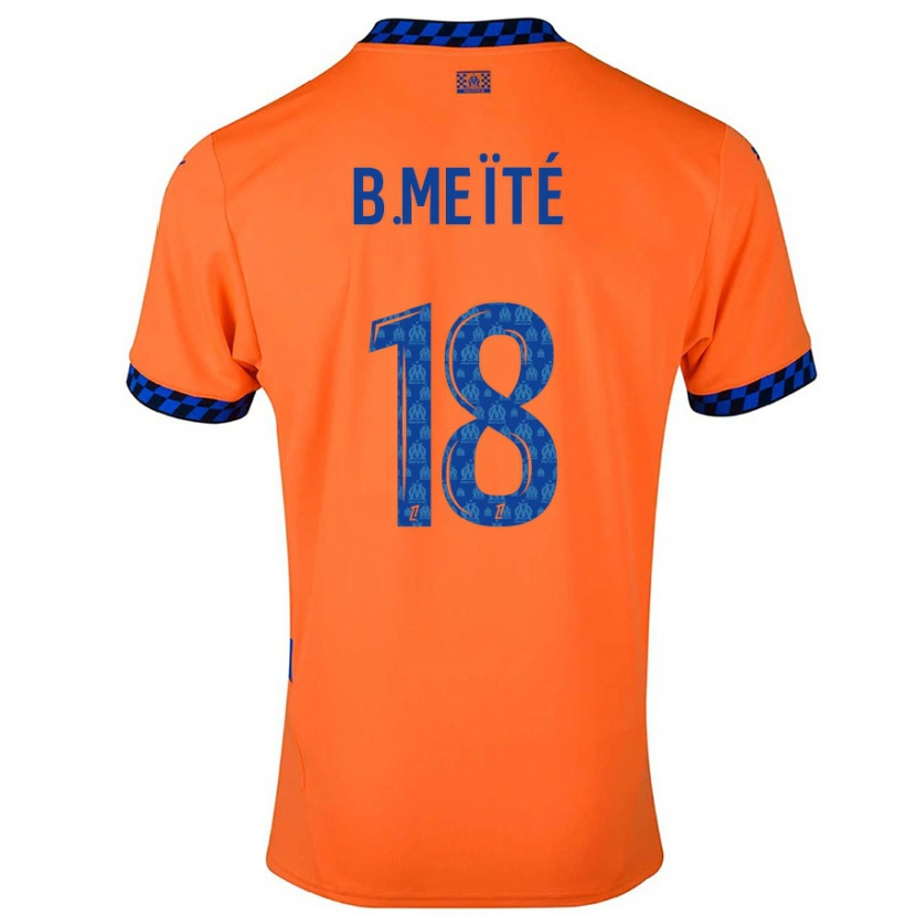 Danxen Kinderen Bamo Meïté #18 Oranje Donkerblauw Thuisshirt Derde Tenue 2024/25 T-Shirt