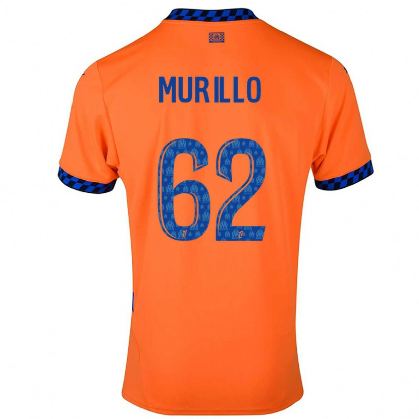 Danxen Kinderen Amir Murillo #62 Oranje Donkerblauw Thuisshirt Derde Tenue 2024/25 T-Shirt