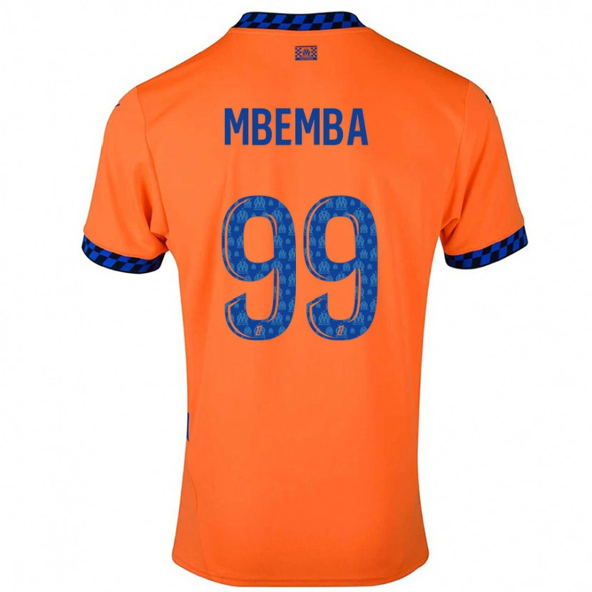 Danxen Kinderen Chancel Mbemba #99 Oranje Donkerblauw Thuisshirt Derde Tenue 2024/25 T-Shirt