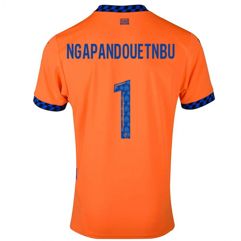 Danxen Kinderen Simon Ngapandouetnbu #1 Oranje Donkerblauw Thuisshirt Derde Tenue 2024/25 T-Shirt