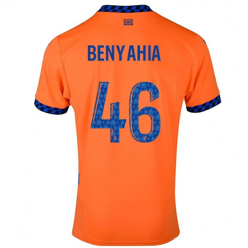 Danxen Kinderen Aylan Benyahia-Tani #46 Oranje Donkerblauw Thuisshirt Derde Tenue 2024/25 T-Shirt