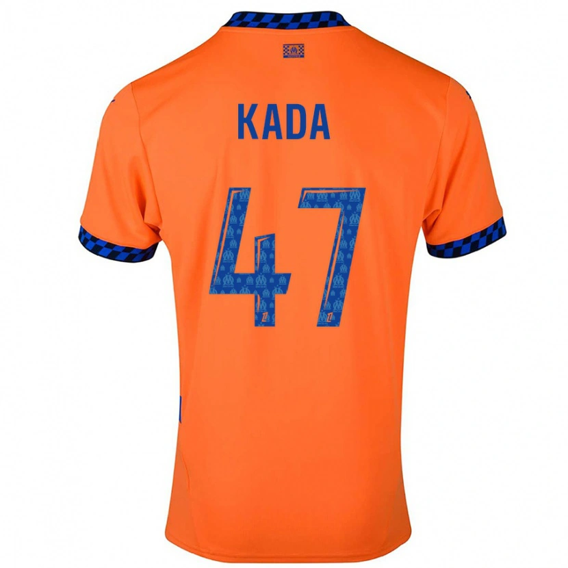 Danxen Kinderen Joakim Kada #47 Oranje Donkerblauw Thuisshirt Derde Tenue 2024/25 T-Shirt