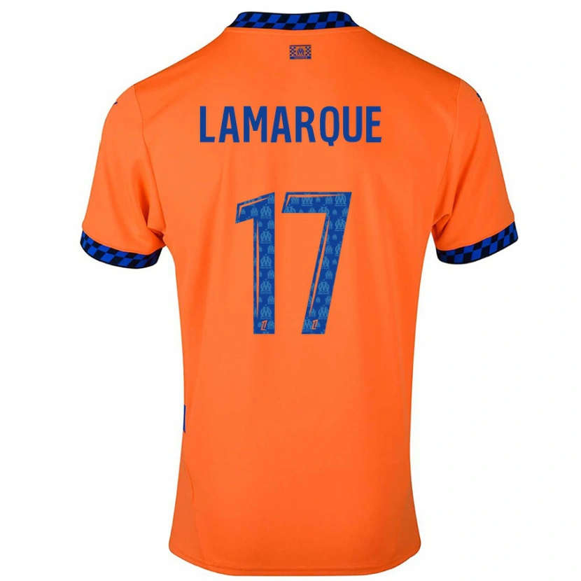 Danxen Kinderen Alais Lamarque #17 Oranje Donkerblauw Thuisshirt Derde Tenue 2024/25 T-Shirt