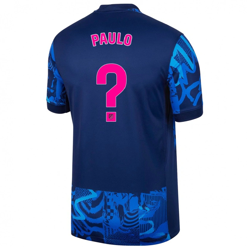 Danxen Kinderen Marcos Paulo #0 Koningsblauw Thuisshirt Derde Tenue 2024/25 T-Shirt