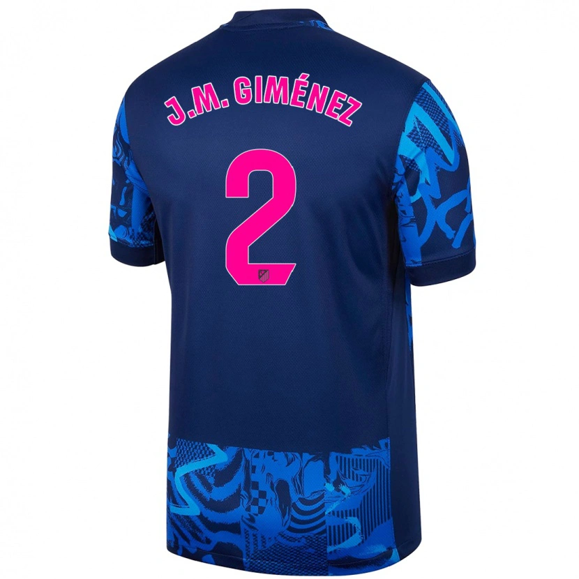 Danxen Kinderen José María Giménez #2 Koningsblauw Thuisshirt Derde Tenue 2024/25 T-Shirt