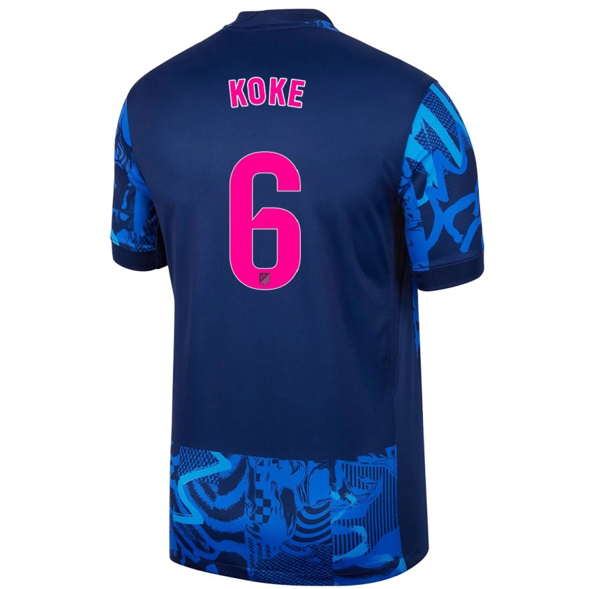 Danxen Kinderen Koke #6 Koningsblauw Thuisshirt Derde Tenue 2024/25 T-Shirt