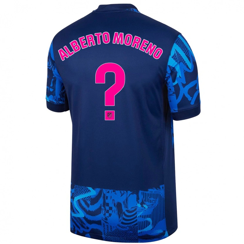 Danxen Kinderen Alberto Moreno #0 Koningsblauw Thuisshirt Derde Tenue 2024/25 T-Shirt