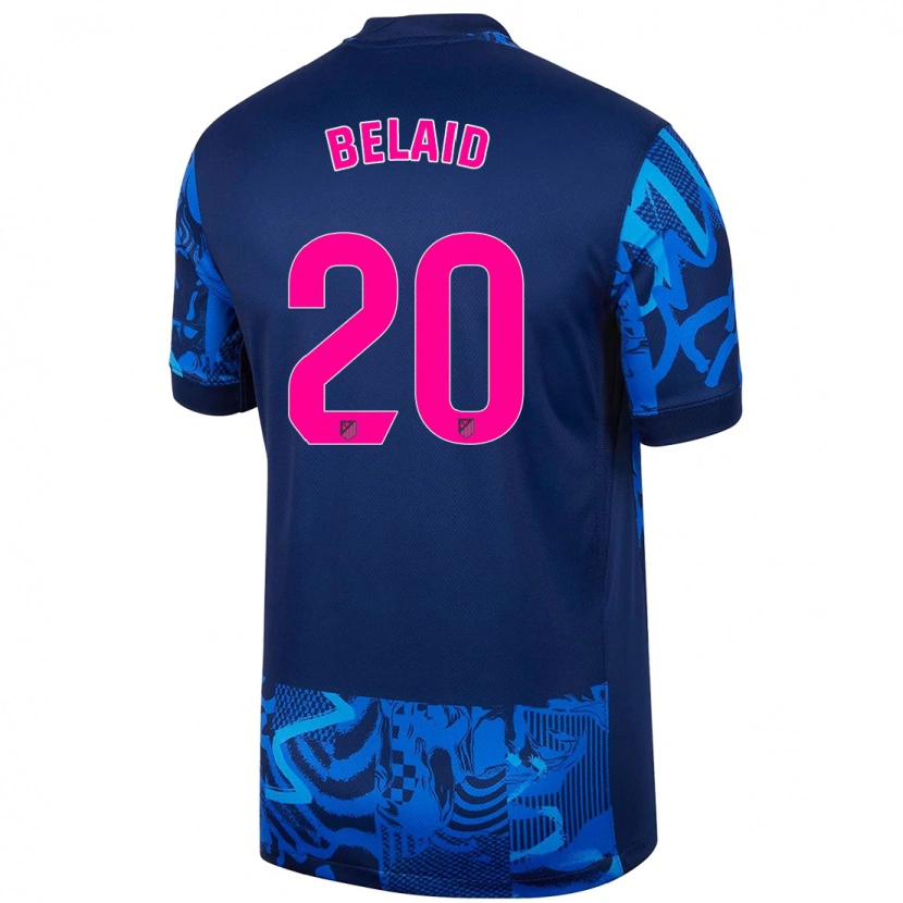 Danxen Kinderen Rayane Belaid #20 Koningsblauw Thuisshirt Derde Tenue 2024/25 T-Shirt