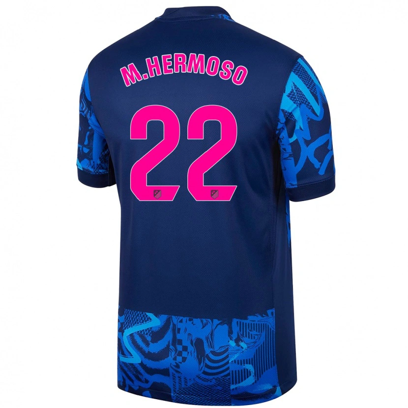 Danxen Kinderen Mario Hermoso #22 Koningsblauw Thuisshirt Derde Tenue 2024/25 T-Shirt