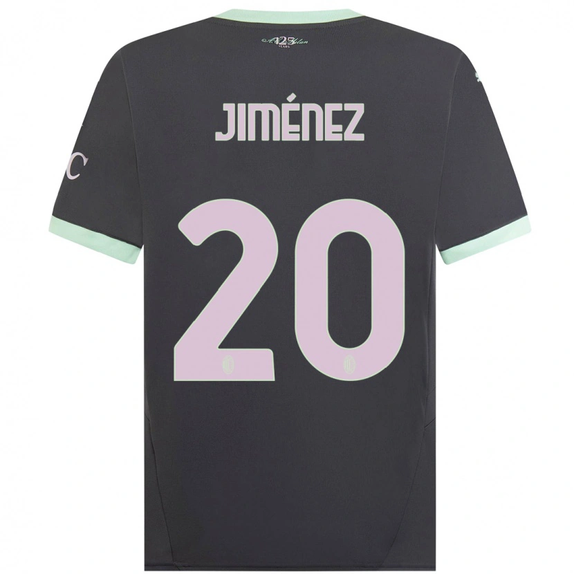 Danxen Kinderen Álex Jiménez #20 Grijs Thuisshirt Derde Tenue 2024/25 T-Shirt