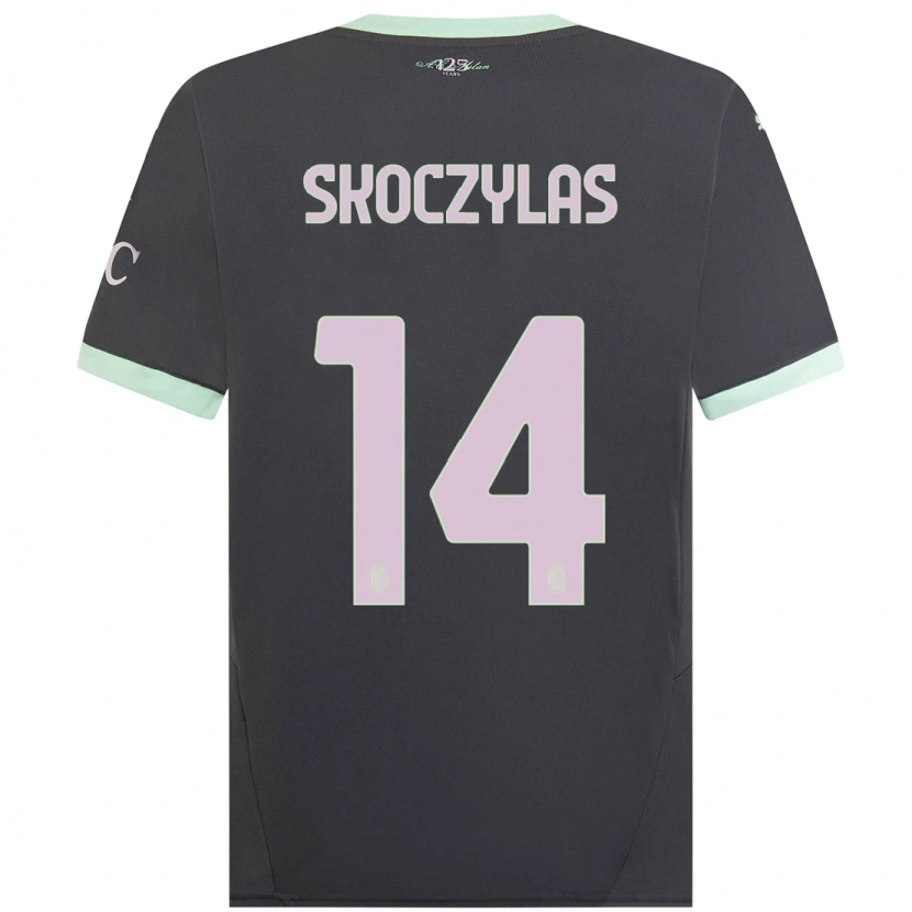 Danxen Kinderen Mateusz Skoczylas #14 Grijs Thuisshirt Derde Tenue 2024/25 T-Shirt