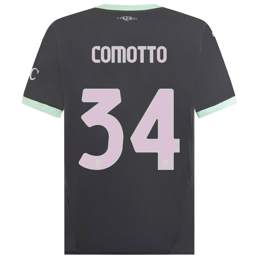 Danxen Kinderen Christian Comotto #34 Grijs Thuisshirt Derde Tenue 2024/25 T-Shirt