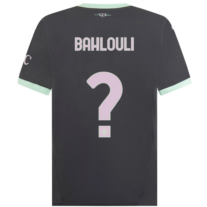 Danxen Kinderen Nesrine Bahlouli #0 Grijs Thuisshirt Derde Tenue 2024/25 T-Shirt