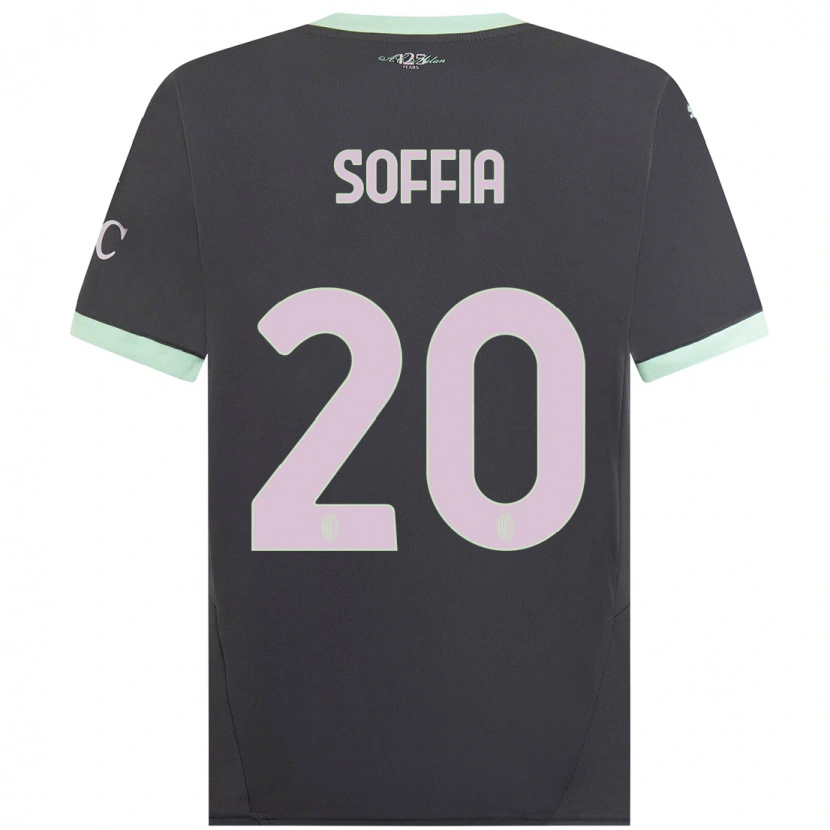 Danxen Kinderen Angelica Soffia #20 Grijs Thuisshirt Derde Tenue 2024/25 T-Shirt