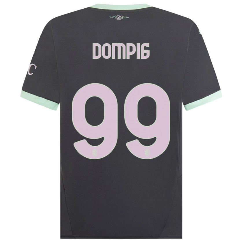 Danxen Kinderen Chanté Dompig #99 Grijs Thuisshirt Derde Tenue 2024/25 T-Shirt