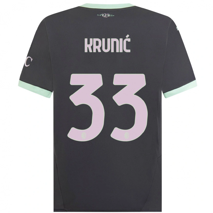 Danxen Kinderen Rade Krunic #33 Grijs Thuisshirt Derde Tenue 2024/25 T-Shirt