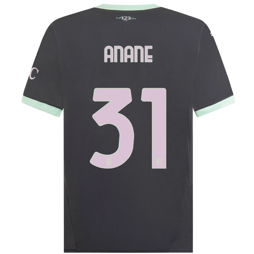 Danxen Kinderen Emmanuel Anane #31 Grijs Thuisshirt Derde Tenue 2024/25 T-Shirt