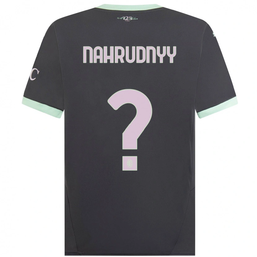 Danxen Kinderen Vladislav Nahrudnyy #0 Grijs Thuisshirt Derde Tenue 2024/25 T-Shirt