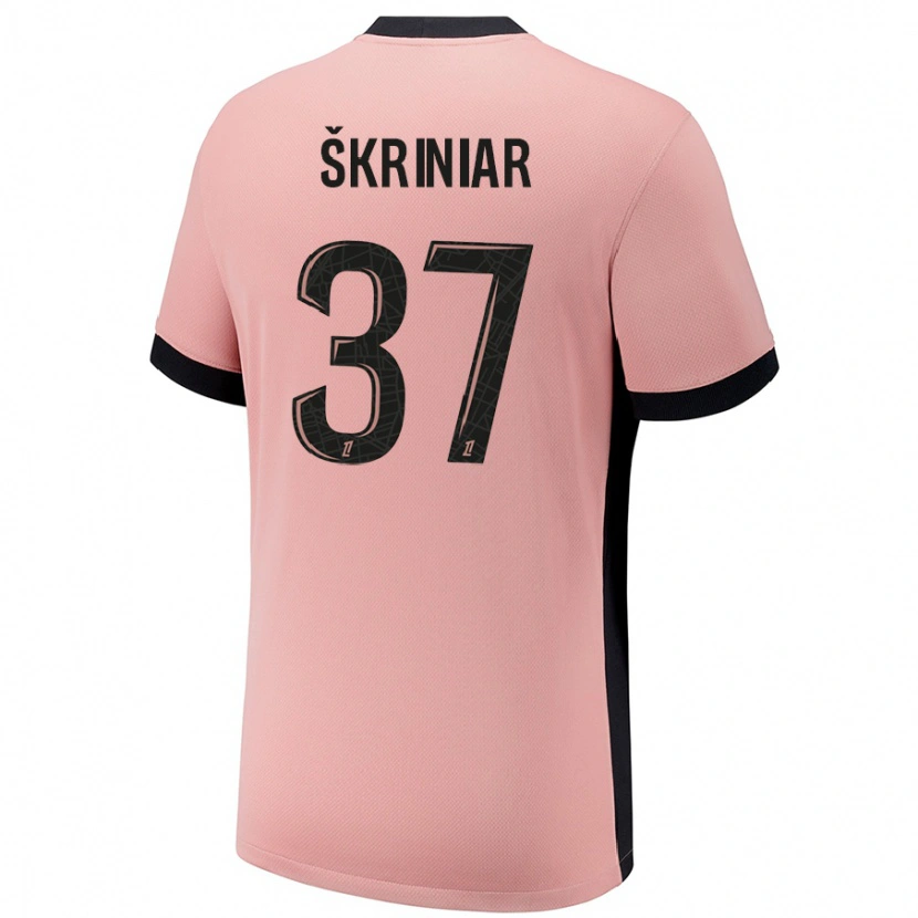 Danxen Kinderen Milan Skriniar #37 Roestroze Thuisshirt Derde Tenue 2024/25 T-Shirt