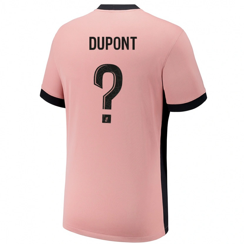 Danxen Kinderen Raphaël Dupont #0 Roestroze Thuisshirt Derde Tenue 2024/25 T-Shirt