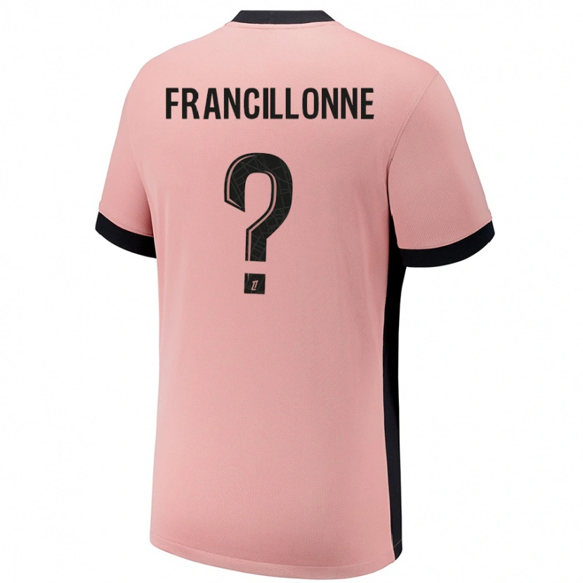 Danxen Kinderen Bryan Francillonne #0 Roestroze Thuisshirt Derde Tenue 2024/25 T-Shirt