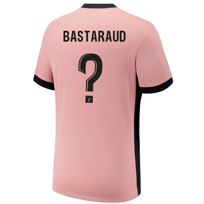 Danxen Kinderen Yanis Bastaraud #0 Roestroze Thuisshirt Derde Tenue 2024/25 T-Shirt