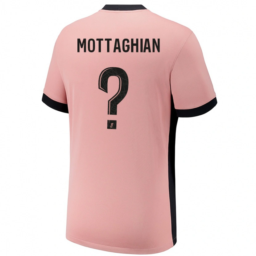 Danxen Kinderen Keyvan Mottaghian #0 Roestroze Thuisshirt Derde Tenue 2024/25 T-Shirt