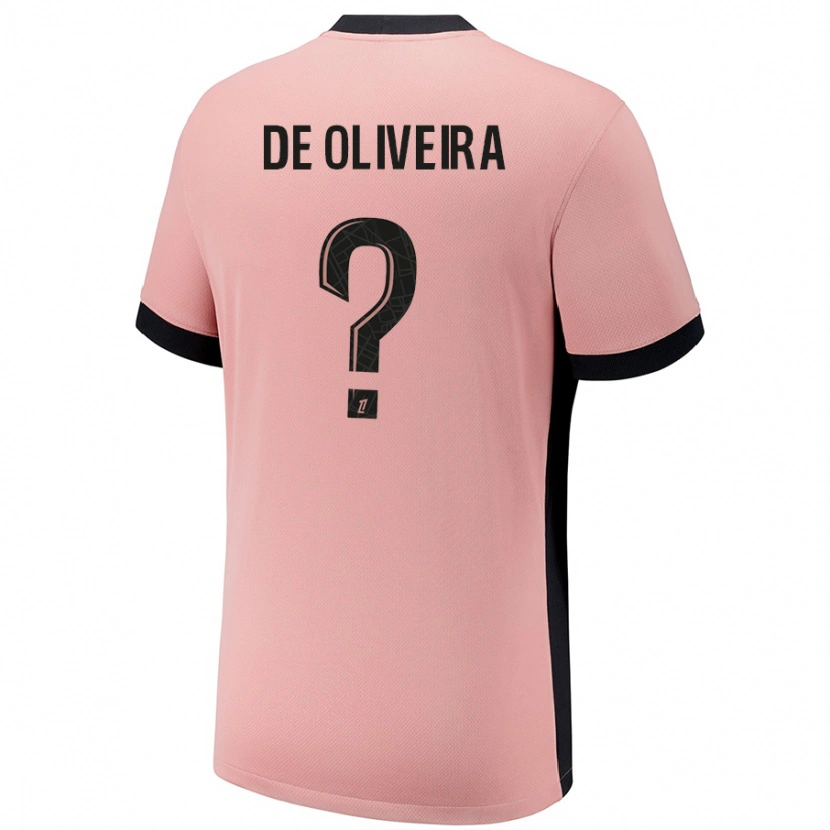 Danxen Kinderen Mathieu De Oliveira #0 Roestroze Thuisshirt Derde Tenue 2024/25 T-Shirt