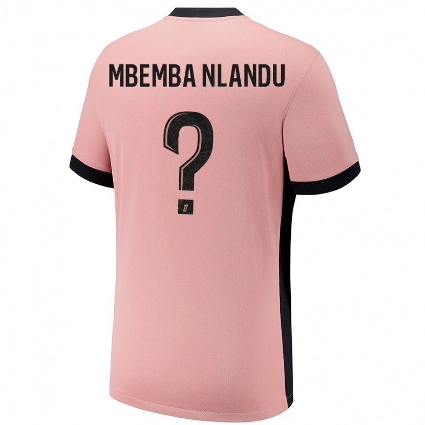 Danxen Kinderen Emmanuel Mbemba Nlandu #0 Roestroze Thuisshirt Derde Tenue 2024/25 T-Shirt