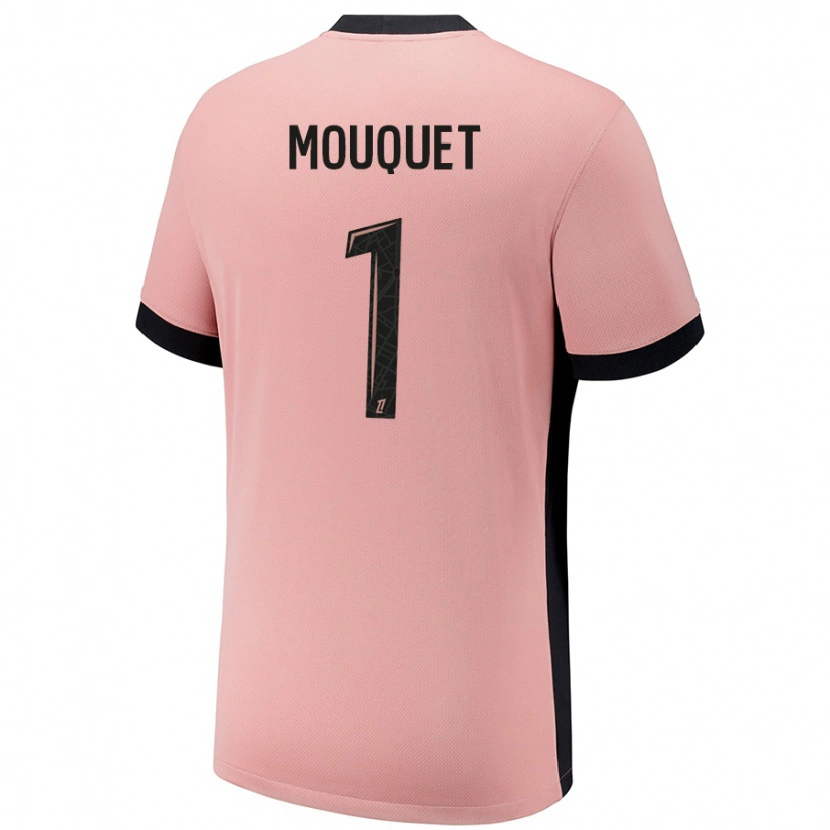 Danxen Kinderen Louis Mouquet #1 Roestroze Thuisshirt Derde Tenue 2024/25 T-Shirt